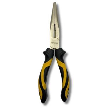Imagem de Alicate Bico Longo Reto 8 Meia Cana Niquelado Aço Carbono - Top Pros