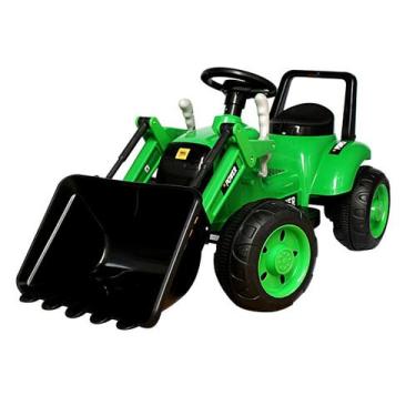 Imagem de Mini trator escavadeira elétrico infantil 12v verde - importway