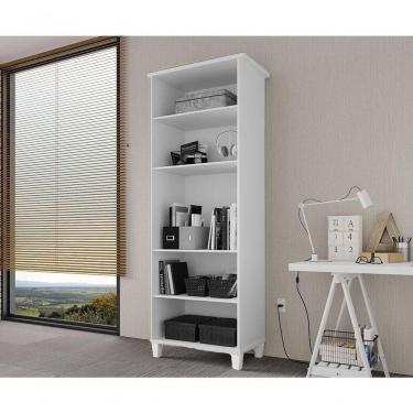 Imagem de Armário Organizador Multiuso Com Prateleiras Library Branco - Luapa