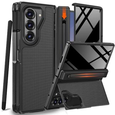 Imagem de NINKI Capa para Samsung Galaxy Z Fold 7 com suporte para caneta S e Stylus e suporte invisível, protetor de tela de privacidade embutido e capa de telefone com dobradiça para Samsung Z Fold 7 com slot