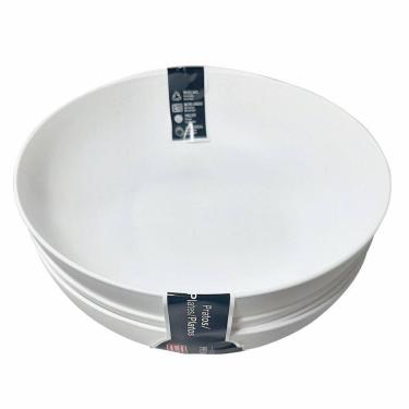 Imagem de Conjunto 4 Pratos De Sopa Branco Premium 1.100 Ml 20X4,5 Cm