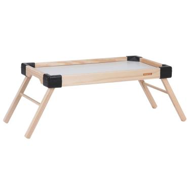 Imagem de Bandeja Retangular Tramontina Small com Pés em Madeira - 47,6 cm 