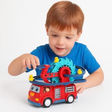 Imagem de Patocaminhão de Resgate Bombeiros Com Luzes e Musica, Carro Brinquedo Interativo Para Aventura Pequenos Heróis Educativo Para Crianças