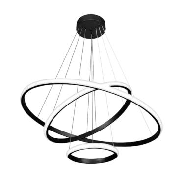 Imagem de Pendente LED Aliança Triplo Bivolt 60W 3.000K Preto