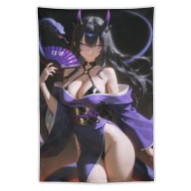 Imagem de LIEGBMEU Sexy Bikini Hot Anime Girl Tapeçaria 101.6 cm x 152.4 cm Interior Exterior Wall Quilt Art Decoração de Tapeçaria Caprichosa, AF069