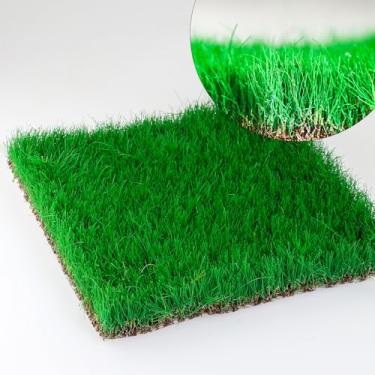 Imagem de Ylutex Diorama de 16 mm de altura - flores - grama rasgada à mão, luz solar, verde limão, grama estática para modelo-trem-cenário, terreno de jogos de guerra, dioramas e artesanato DIY