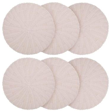 Imagem de Conjunto 6 Peças Jogo Americano Mesa Posta Sousplat Rattan
