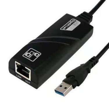 Imagem de Adaptador Usb 2.0 Para Rj-45 Placa De Rede Usb Alta Velocidade Até 480mbps.