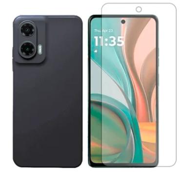 Imagem de Capa Anti Impacto Para Motorola Moto G35 + Pelicula Hidrogel Cor:preto.