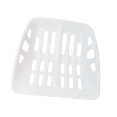 Imagem de Baoblaze Pá peneiradora de cocô de galinha, cabeça de peneira de areia, limpador de esgoto para limpeza de jardim, drenagem de esgoto externo, casa, Branco