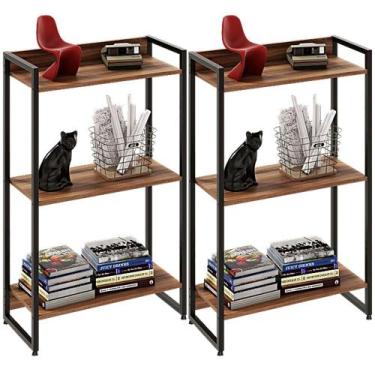 Imagem de Kit 2 Estantes Multiuso Escritório Industrial 3 Prateleiras Areta 104x