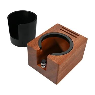 Imagem de DimyFew Estação de compactação de café expresso para suporte de bar doméstico premium de 51/53/54/58 mm, suporte de madeira para presente, compactador de, com Barril