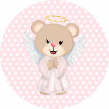 Imagem de Painel de Tecido Sublimado Redondo Batizado c/ Elástico 1,5x1,5m - Fab