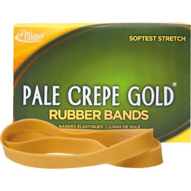 Imagem de Alliance® Pulseiras de borracha Pale Crepe Gold®, nº 107, 18 cm x 5/20.3 cm, 5 kg, caixa com 60