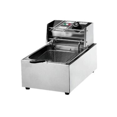 Imagem de Fritadeira Elétrica 1 Cuba Aço Inox 5 Litros 110V 1800W - STEVAN METAL