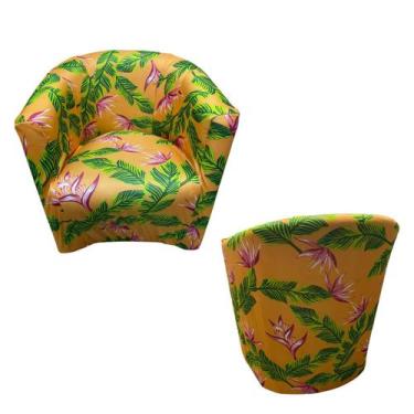 Imagem de Capa Poltrona ferradura Estampa - Taty Capas e Confecções, Floral 5