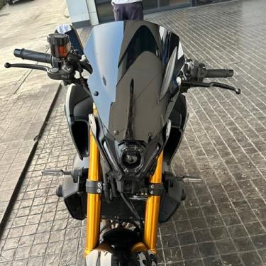 Imagem de Midimttop Suporte de para-brisas carenagem frontal Flyscreen Air Spoiler defletor de vento viseira adequada para Ya&ma&ha MT-09/SP MT 09 MT09 SP Acessórios 2021-2023 (fumaça preta)
