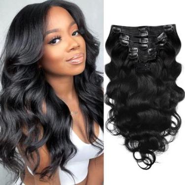 Imagem de Extensões de cabelo Pobokix Body Wave Brazilian Remy Hair 120g