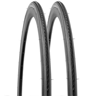 Imagem de YUNSCM 2 peças 700C pneus de bicicleta de estrada 700 x 25C/25-622 compatíveis com 700x25C 700x26C pneus de bicicleta de estrada (Y-907)