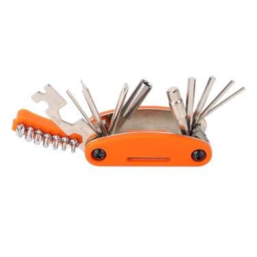 Imagem de Munefe 20 em 1 Bicicleta Multitool, ferramenta de reparo de mountain bike, kit de ferramentas de bicicleta para manutenção simples de bicicletas e reparos diários de domicílio (Orange)