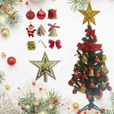 Imagem de Árvore de Natal 60cm com 50 Galhos + 37 Enfeites Inclusos – Aparência Cheia e Decoração Completa