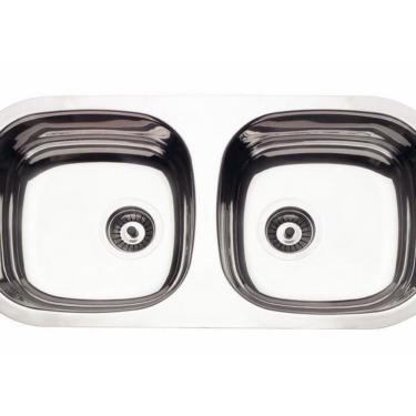 Imagem de Cuba Dupla Inox Polido 78X34Cm 34Bl Tramontina