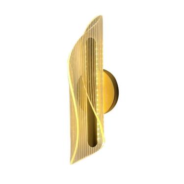 Imagem de Arandela Moderna Led 8W 3200K Dourado Cinderella