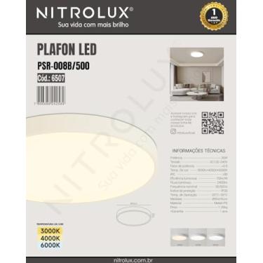 Imagem de PLAFON SOBREPOR REDONDO PSR-008B/500 3EM1 35W BRANCO