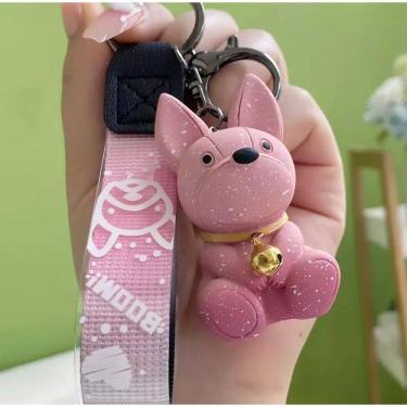 Imagem de Chaveiro Cachorro Galaxy Pink 6cm Resina