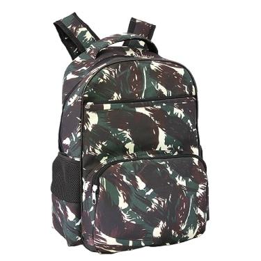 Imagem de Mochila LS Para Notebook 17 Pol. Verde Camuflado 6 Divisões Em Nylon - MN4244