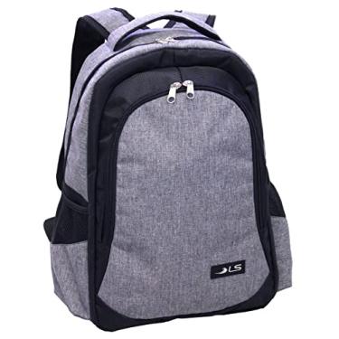 Imagem de Mochila LS Bolsas para Notebook 15.6 Cinza Mescla 4 divisões com Encaixe em Malas - MN4206