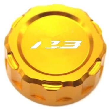 Imagem de Acessórios de motocicleta Tampa do reservatório de fluido de freio traseiro compatível com Y&AMAHA YZF R3 YZF-R3 YZFR3 YZFR3 2015-2022 (ouro)
