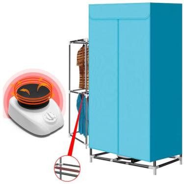 Imagem de ATB-GIFT Secador de roupa portátil com saco de secagem, Smart portátil clothes dryer, secador de roupa elétrica portátil secador com luz UV para desinfetar (1000 W-EU Plug)