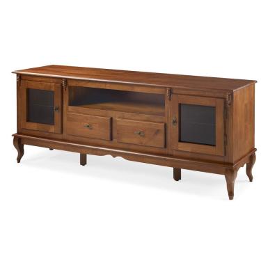 Imagem de Rack para Tv com Pés Luis XV 2 Gavetas 2 Portas e Nicho 60503 Linz Móveis - Imbuia Glazer