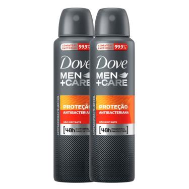 Imagem de Kit 2 Desodorante Dove Men + Care Antibac Aerosol Antitranspirante 48h com 150ml