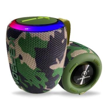 Imagem de Caixa de Som Sem Fio Bluetooth Wireless Portátil KA-8881 Verde Cameleã