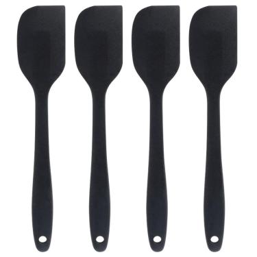 Imagem de Espatula De Silicone Preta Grande Kit 04 Un