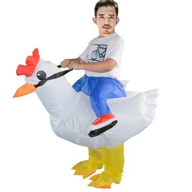 Imagem de Fantasia inflável Ride on Chicken ZISUEX para adultos