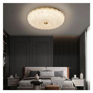 Imagem de Luminária de teto LED de cristal de pétala de estilo moderno e luxuoso compatível com sala de estar, quarto, sala de jantar, design redondo, lustre dourado, lâmpadas de lustre