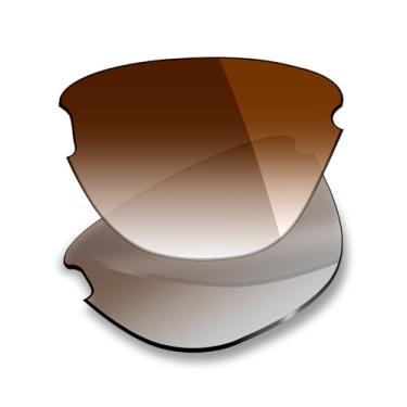 Imagem de Mryok Lentes de substituição UV400 para óculos de sol Oakley Frogskins Lite OO9374, HD Polarized, proteção UV, resistente a impactos e ajuste perfeito - Marrom degradê