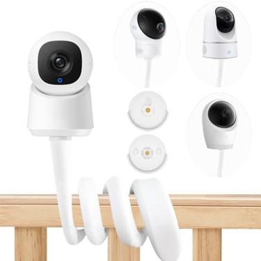 Imagem de Suporte flexível para monitor de bebê compatível com câmeras E30/ E21/ E110/ E20/ E21/ C22 /C2110/ T8417/T8354/ T8300 Câmeras ajustáveis para bebês com suporte de clipe flexível