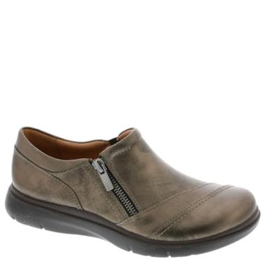 Imagem de Clarks Mocassim feminino Certina Pure Slip On, Marrom metálico, 8 Wide