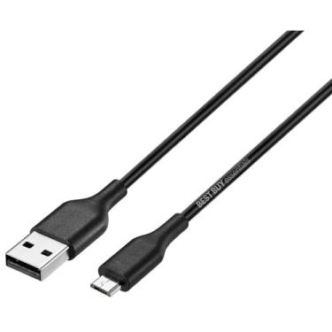 Imagem de Best Buy essentials Cabos, adaptadores e acessórios USB – Transferência de dados e compatibilidade de alta velocidade para telefones, laptops e eletrônicos (cabo micro USB para USB, 2,7 m)