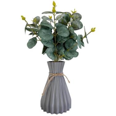 Imagem de Arranjo Planta Eucalipto Artificial Com Vaso Completo - Flor Imp, Verd