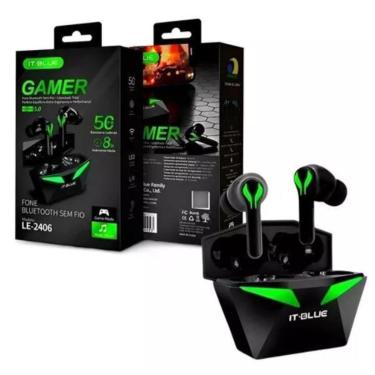 Imagem de Fone de Ouvido Gamer sem Fio Bluetooth 5.3 Wireless IT-BLUE LE-2406-Unissex