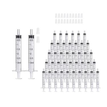 Imagem de JOLLY PARTY Pacote Com 100 Seringas De 3 Ml Tampas, Seringa Sem Agulha, Tampa Pequena Ponta Oral Embalada Individualmente Para Laboratórios Científicos, Medidor Líquidos, Alimentação Animais Estimaç