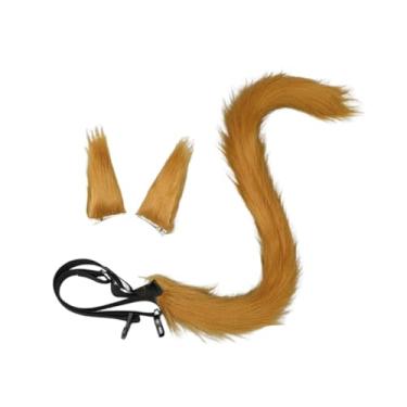 Imagem de Colaxi Faixa de cabeça com orelhas de gato, cosplay, gatos, fantasias, conjunto para shows, baile de máscaras de Halloween, Camelo