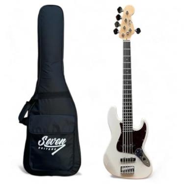 Imagem de Contrabaixo Jazz Bass Seven 5 Cordas Sjb-57 WH Com Bag