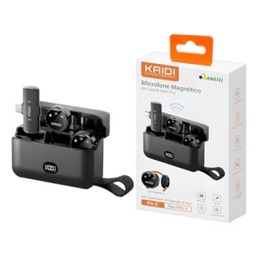 Imagem de Microfone de Lapela Sem Fio P4-C Tipo C | Som Profissional com Redução de Ruído, Conexão Rápida USB-C, Alcance 20m, Ideal para Gravações, Lives e Entrevistas