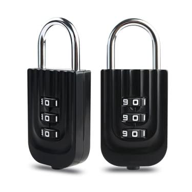 Imagem de UP Security Fechadura de combinação para armário, cadeado de academia com código, combinação de cadeado pequeno, cadeado à prova de intempéries, para portão de cerca ao ar livre, zíper de bagagem